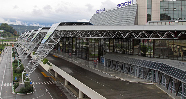 Внешний вид аэропорта в городе Сочи